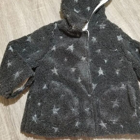 Zara | black & silver cozy Jacket 2/3Y - Picture 4 of 7